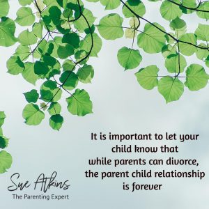 While parents divorce, the parent- child relationship is forever